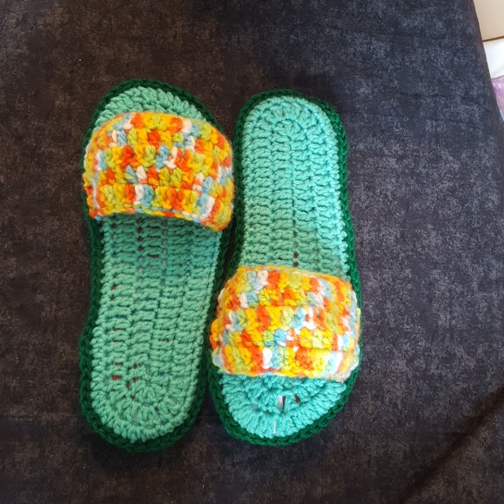 Hand Made Crochet Sauna Slippers